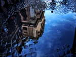 Street after the rain, Rome, Italy.