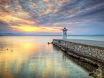 Lighthouse on a Stone Pier