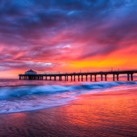 Manhattan Beach Pier at sunset