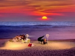 Piano symphony to the sunset