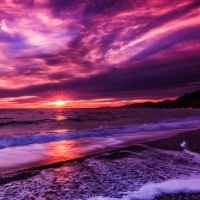 Purple Clouds at Sunset