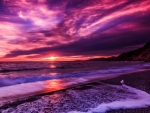 Purple Clouds at Sunset