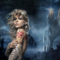 Watering The Flowers