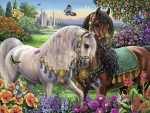 Glittering Horse Couple