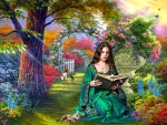 Girl reading in the Garden