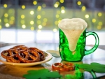 Green Beer & Pretzels