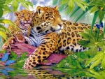Jaguar and cub