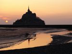 Mont Saint Michel at Sunset Normandy France