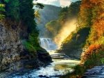 Colored Foliage above the Waterfall