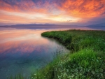 Sayram Lake at Sunrise