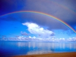 Rainbow Above Beach