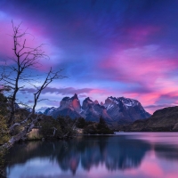 Mountains Under The Blue Sky