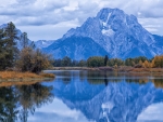 Clouds And Trees Reflected n Water