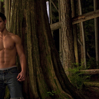 Jacob black by a tree