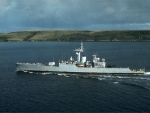 WORLD OF WARSHIPS HMS PLYMOUTH TYPE 12 ROTHESAY CLASS GP FRIGATE FALKLANDS 1982, NOTE: PENNANT REMOVED FROM HULL