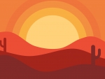 Sunset Desert Background