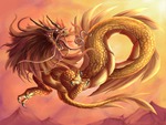 Golden Chinese Dragon: