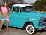 Maria Ryabushkina and her '59 Chevy Apache