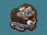 Harley Davidson Live to ride patch