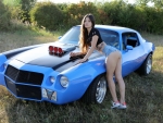 Irene Rouse with a Camero