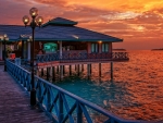 Restaurant in the Maldives