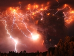 Lightning over Volcano