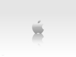 white apple logo