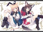 Bunny ears and Fox ears girls