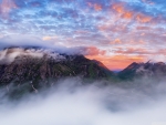 Misty Mountain Sunset