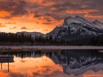 Mountain Sunset Reflection in the Lake