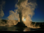 Steam phase eruption of Castle Geyser