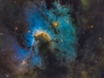 The Cave Nebula in Hydrogen, Oxygen, and Sulfur