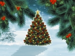 Christmas Tree in the Snow