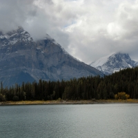 Upper Kananaskis Lake cloudy day