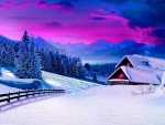 Snowy Mountain Landscape