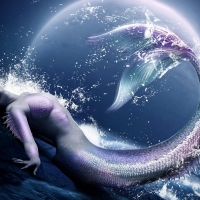 Realistic Purple Mermaid