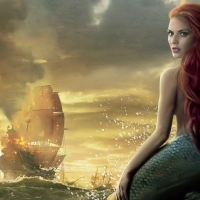 A Mermaid Looking Back