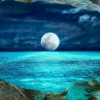 CAVE IN MOONLIGHT