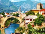 Old Bridge Over the Neretva River,Bosnia