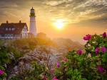 lighthouse sunset