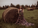 Elegant In A Hayfield . .