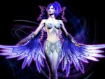 cute,purple winged girl,