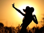 Cowgirl Silhouette . .