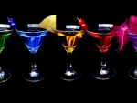 Multi Color Glass Cocktail Drinks