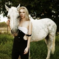 Cowgirl And Friend . .