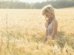 Cowgirl In A Field . .