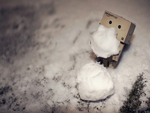 Danbo Making A SnowMan
