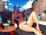 Sexy Demonette on the beach