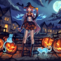 Black Angel in Halloween