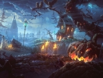 Halloween scenery